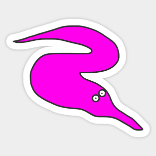 Pink Squirmles Inspired Worm On A String Sticker